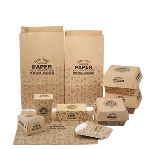 Hot bán trứng Tart bao bì hộp giấy phân hủy sinh học khoai tây chiên Hamburg bao bì hộp - Product Image 2