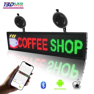 Placa de sinalização LED colorida RGB para ambientes internos, mesa de sinalização fechada e aberta, tela de publicidade portátil com mensagens de rolagem iluminada para bar, boate e clube