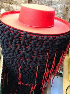 Chapeau <span class=keywords><strong>Flamenco</strong></span> Rouge en Feutre Espagne Mexique Chapeau Espagnol pour Danseur Latino Mexicain Déguisement - Product Image 4