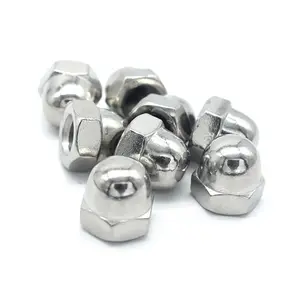 Factory supplier 1/6 304 stainless steel din 1587 hex domed acorn nuts zinc plated 6mm cap nuts