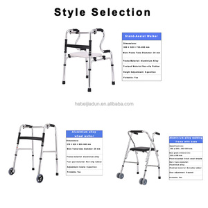 Déambulateur pliable en alliage d'aluminium avec repose-pieds antidérapants pour personnes âgées et soins post-opératoires - Product Image 4