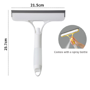 Nuovo Raschietto per Vetri Auto, Spugna Tergicristallo per <span class=keywords><strong>Doccia</strong></span> e Finestre, Spatola con Bottiglia Spray, Detergente per Specchi da Bagno, Manico in Plastica Ecologico - Product Image 3