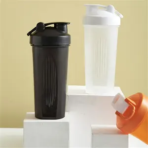Garrafa de água sem bpa para shakes de proteína, garrafa de plástico 600ml para agitador de academia