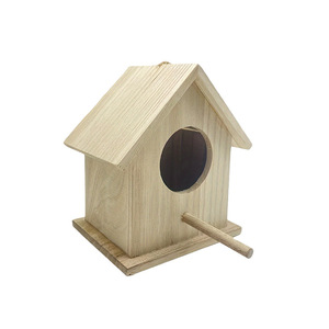 Nichoir en bois pour colibris, mini-nid suspendu d'extérieur, finition naturelle, observation des oiseaux en jardin - Product Image 5