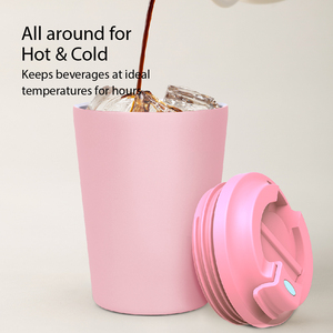 Gobelet isotherme portable Hong Ling avec finition personnalisée, en acier de qualité professionnelle, anti-déversement, avec couvercle rabattable, idéal pour le bureau, les trajets quotidiens et les déplacements décontractés - Product Image 4