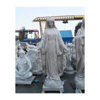 Statue de Marie en granit triste en marbre de conception traditionnelle personnalisée pour cimetière catholique