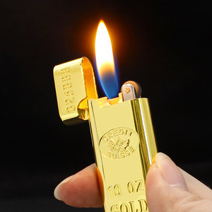 BD8015เจียรโลหะแบบเปิดไฟแช็คแบบแท่งสีทองดีไซน์ทันสมัยสำหรับเป็นของขวัญทางธุรกิจ - Product Image 3