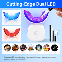 Kit de blanchiment dentaire LED professionnel personnalisé, fourni par l'usine, 16 LED bleues et rouges, anti-inflammatoire, blanchissant