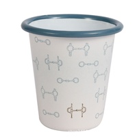 Nouvelle arrivée du fabricant Logo en forme de V personnalisé émaillé tasses modernes en métal en vrac pour thé café lait bière vente en gros
