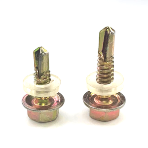 Kim loại mạ kẽm lục giác HEX đầu thép tự khoan vít lợp vít Tek khai thác vít với máy giặt cao su - Product Image 4