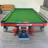 Venta caliente chino negro 8 bolas estilo 9 pies Heyball mesa de billar para uso en el Club