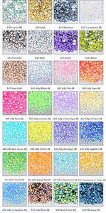 Junao พลอยเทียมคริสตัลทรงกลม2มม. 3มม. 6มม. 89สีเม็ดเพชรเรซินด้านหลังแบนใส AB สำหรับชุดเดรส - Product Image 6