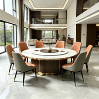 Table de restaurant carrée ou ronde en métal et marbre, sur mesure, vente en gros, usine de Foshan
