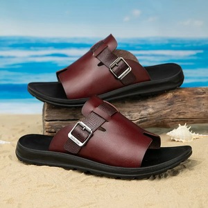 Sandalias de Hombre con Punta Abierta y Parte Superior de Cuero PU, Antideslizantes, para Caminar en la Playa en Verano, con Plantilla, Precio de Descuento, Gran Venta en África - Product Image 3