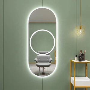 <span class=keywords><strong>Miroir</strong></span> de coiffeur rétro pour salon de coiffure, table murale, maquillage, cadre simple face, outil de pose pour salon de coiffure - Product Image 2