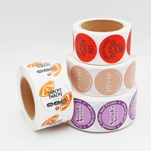 Etichette Adesive Personalizzate a Prezzo di Fabbrica, Etichette Rotonde da 2 Pollici, 500 Pezzi per Rotolo, Adesivi '<span class=keywords><strong>Grazie</strong></span>' per Piccole Imprese, Etichette Sigillanti in Rotolo - Product Image 2