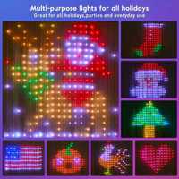 Guirlandes lumineuses LED RGB à commande par application FEICAN, connectivité USB, PVC IP44, pour Noël, pixels adressables, programmables