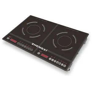 Double Induction Cooker with Ceramic Glass and Slim Body