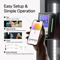 Distributeur automatique intelligent HAHA VENDING AI, distributeur de boissons et de collations réfrigérées, refroidisseur intelligent avec paiement sans argent liquide, gestion à distance, 360 MINI