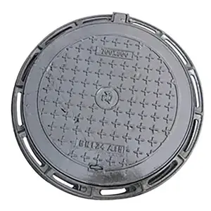 뜨거운 판매 사용자 정의 크기 및 로고 원형 주요 도로 배수 좋은 품질의 잠금 연성 철 맨홀 커버 - Product Image 4