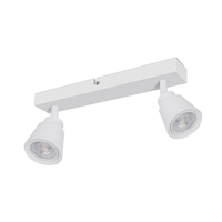 Spot de plafond GU10 à 2 ampoules, moderne, en métal, avec plaque carrée rétractable, blanc sablé, pour chambre et salon, éclairage mural – Vente chaude