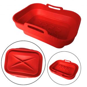 Plateau en silicone rectangulaire écologique pour four, micro-ondes, accessoires réutilisables pour friteuse à air, sans revêtement, qualité alimentaire - Product Image 1