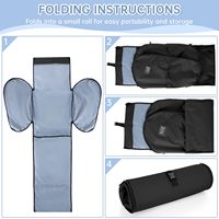 Sac de voyage léger et portable en polyester rembourré avec fermeture éclair pour siège auto, pliable et tendance, pour poussette et contrôle à la porte d'embarquement