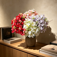 Bouquet de lys en soie à 9 têtes fait main - Fleurs artificielles hautement réalistes, parfumées, au toucher naturel, antibactériennes et longue durée pour