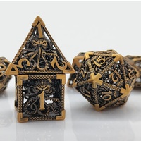 Dés creux polyédriques du dieu endormi Cthulhu donjons et dragons poulpe dés en métal pour joueur du MDN