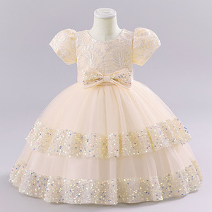 Ragazze manica corta bambino abbigliamento personalizzato per bambini di lusso festa di compleanno sera festa di nozze Elsa principessa per bambini vestito per le ragazze - Product Image 6