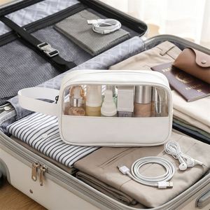 Custom Eco-Friendly Reusable <b>Clear</b> PVC Portable Cosmetic Tote Zipper Closure Light Weight Large Capacity Travel <b>Bag</b> Oem/Odm - Product Image 3