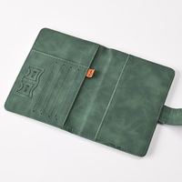 Porte-passeport en cuir PU avec logo personnalisé, avec emplacements pour cartes