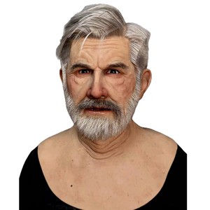 Máscara Facial de Silicona Realista para Halloween, Accesorios de Disfraces para Fiestas - Product Image 1