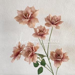 Artificial Rose <b>Flower</b> <b>Single</b> Branch Silk Embossing High Simulation Wedding Home Decor - Product Image 1