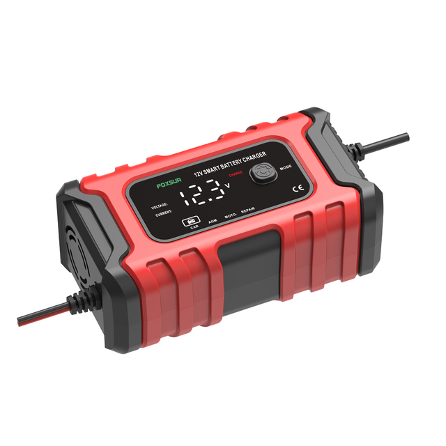 FOXSUR 12V 6A Electric Marine Lead Acid Battery Charger Battery Charger for Electric Tricycle