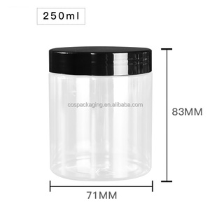 Contenitore Vuoto da 200ML 250ML, Diametro 71mm, Bottiglia Trasparente in PET per Conservazione Alimenti, Barattolo con Tappo a Vite per Crema Cosmetica - Product Image 6