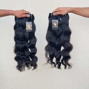 Grossiste de mèches de cheveux vietnamiens bouclés, lisses, ondulés, et extensions de cheveux humains indiens bruts ondulés (Bodywave) pour la vente en gros - Product Image 1