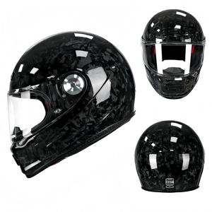 Casque de moto intégral en fibre de carbone approuvé CCC <span class=keywords><strong>noir</strong></span> brillant toutes saisons pour pièces de moto nouveau design - Product Image 3