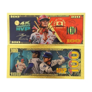 Billet de banque 2026 des 4 stars du baseball les plus populaires, plaqué or 24 carats, pour collection - Product Image 3