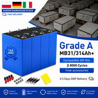 Cellule LiFePO4 314Ah de Grade A, traçable par code QR, stock local UE, vente en gros, MOQ 16 pièces, pack de batteries solaires DIY