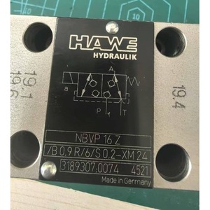 Vanne solénoïde Hawe Nbvp 16 Z B 0.9r 6 S 0.2 Xm24, commande hydraulique, fabriquée en Allemagne - Product Image 1