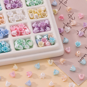 Accessoires de bijoux DIY pour femmes, petite fleur en ABS imitation perle, motif muguet, pour pinces et épingles à cheveux, Été 2025 - Product Image 1