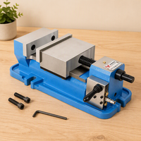 REALMAX Bon Prix Étau Pneumatique Robuste en Fonte, Ouverture 0-100mm (5 et 6 Pouces), Étau de Table Hydraulique Automatique à Air Comprimé