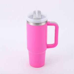 Mug de voyage H2.0 avec poignée, 30 oz, double paroi isolée, couvercle, paille, antidérapant, logo personnalisé OEM - Product Image 2