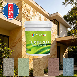 Pintura Acrílica para Paredes de Alta Adhesión, a Base de Agua, <span class=keywords><strong>con</strong></span> Textura, Ideal para Revestimiento Decorativo de Paredes Exteriores - Product Image 1