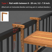 Table de balcon STOCKHOLM – Plusieurs couleurs disponibles pour balcons d'appartements et usage extérieur – Fonction pliable – Service OEM/ODM
