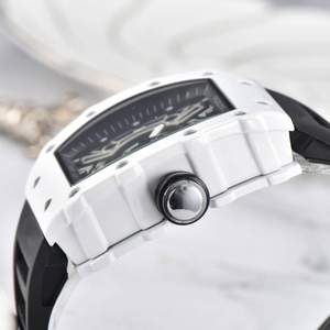 Relojes de Cuarzo para Hombre de Alta Calidad, Relojes de Lujo para Negocios y Deportes, Resistentes al Agua, Luminosos, con Cristal Ovalado Antiguo, Correa de Goma, Regalo de Moda - Product Image 3