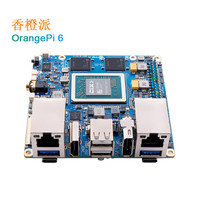 Carte de développement Orange Pi 6 en carton ondulé, processeur 12 cœurs 64 bits, carte de puissance de calcul de 45 TOPS, conception basse consommation pour modèles IA