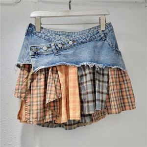 Primavera/estate 2022 nuova tendenza della moda gonna di <span class=keywords><strong>abbigliamento</strong></span> di media lunghezza con cuciture a vita alta - Product Image 2