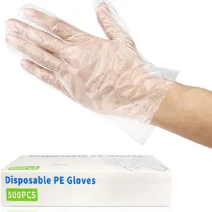 Plastic Polythene Gloves Large Size Cleaning Food making gloves 500